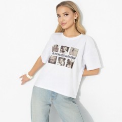 Футболка белая с принтом Charutti(фото3)