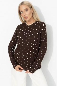 Лонгслив трикотажный коричневый