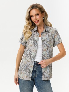 Рубашка оливкового цвета с короткими рукавами Diolche(фото3)