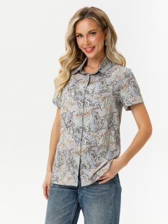 Рубашка оливкового цвета с короткими рукавами Diolche(фото5)