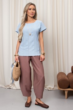 Брюки-бананы коричневого цвета Дороти №2 Valentina(фото4)