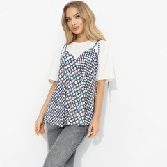 Блуза трикотажная комбинированная Charutti(фото5)