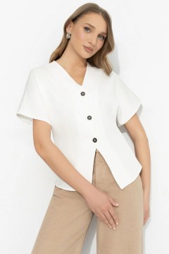 Жилет белый приталенного силуэта Charutti