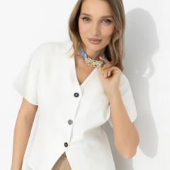 Жилет белый приталенного силуэта Charutti(фото3)