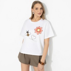 Футболка белая с принтом Charutti(фото3)