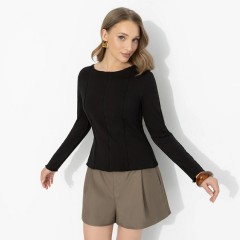 Лонгслив чёрный трикотажный Charutti(фото3)