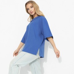 Блузка синяя свободного силуэта Charutti(фото5)