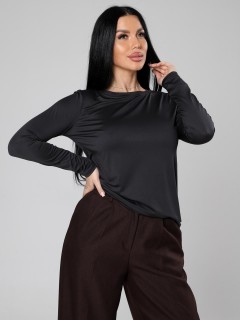 Лонгслив трикотажный в цвете антрацит Iv-capriz(фото6)