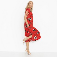 Платье красное с цветочным принтом Charutti(фото4)