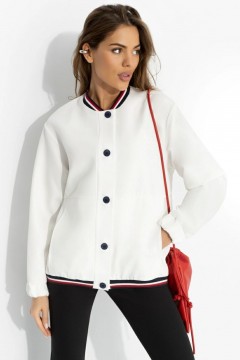 Бомбер белый на пуговицах Charutti