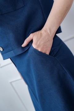 Юбка-годе светло-синяя с карманами Braslava(фото5)