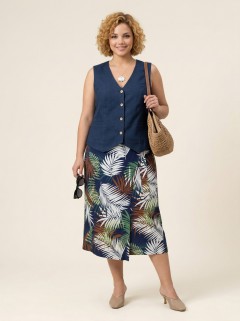 Жилет женский тёмно-синего цвета Agata(фото2)