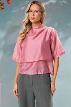 Блузка розовая из тенселя Priz
