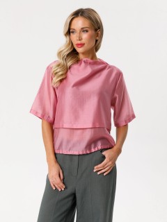 Блузка розовая из тенселя Priz(фото3)