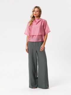 Блузка розовая из тенселя Priz(фото2)