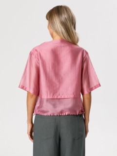 Блузка розовая из тенселя Priz(фото5)