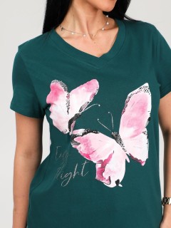 Футболка трикотажная изумрудного цвета Iv-capriz(фото6)