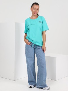 Футболка трикотажная ментолового цвета Iv-capriz(фото2)