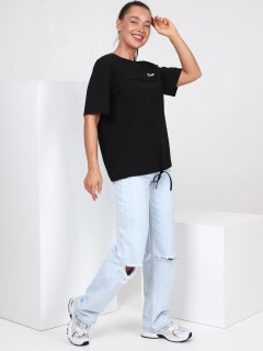 Футболка трикотажная чёрного цвета Iv-capriz(фото7)