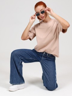 Футболка трикотажная в светло-бежевом цвете Iv-capriz(фото3)