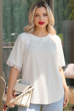 Блузка белая в полоску Dora
