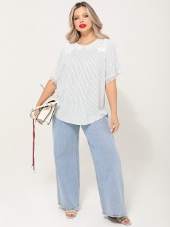 Блузка белая в полоску Dora(фото2)