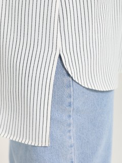 Блузка белая в полоску Dora(фото8)