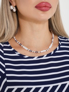 Блузка тёмно-синяя в полоску Dora(фото5)