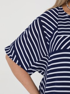 Блузка тёмно-синяя в полоску Dora(фото7)
