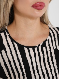 Блузка чёрная в полоску Dora(фото4)