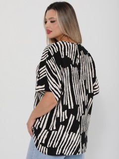 Блузка чёрная в полоску Dora(фото7)