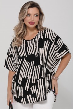 Блузка чёрная в полоску Dora