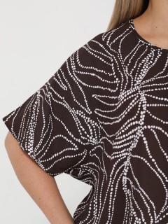 Блузка шоколадного цвета с принтом Dora(фото7)