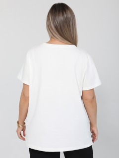 Футболка трикотажная молочного цвета Dora(фото8)