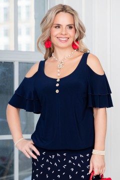 Блузка в синем цвете Lavira