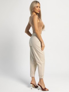 Брюки из хлопка бежевого цвета LT collection(фото5)
