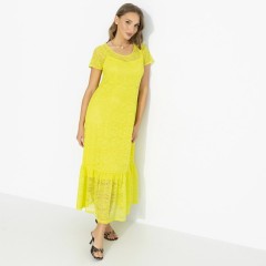 Платье кружевное жёлтого цвета Charutti(фото2)