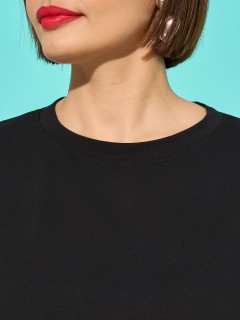 Футболка трикотажная в чёрном цвете Dora(фото5)