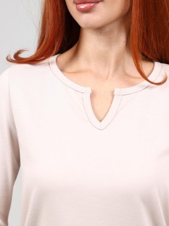 Лонгслив трикотажный молочного цвета Iv-capriz(фото3)