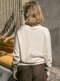 Джемпер вязаный молочного цвета LT collection(фото5)