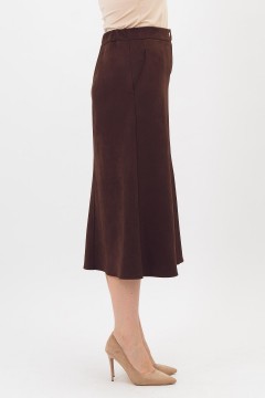 Юбка-годе коричневая с карманами Braslava(фото6)