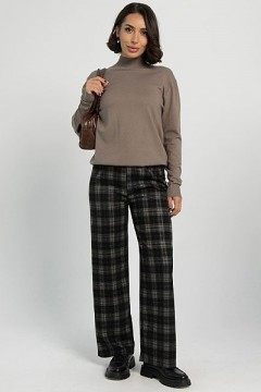 Брюки трикотажные чёрные в клетку LT collection