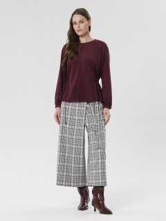 Блузка из искусственной замши сливового цвета Priz(фото4)