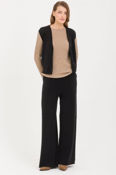 Брюки вязаные чёрного цвета  Priz