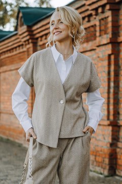 Жилет женский бежевого цвета Braslava(фото3)