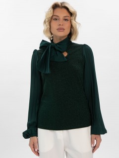 Блузка нарядная изумрудного цвета LT collection(фото8)