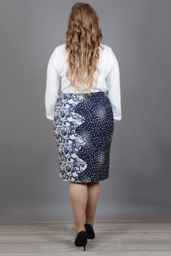 Стильная трикотажная юбка с оригинальным принтом  Avigal(фото3)