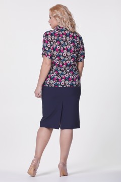 Рубашка с принтом Рубашка Николь №4 (цветы) Valentina(фото3)