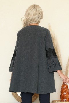 Пальто темно-серого цвета Wisell(фото6)