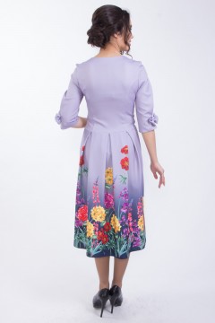 Сиреневое платье с цветочным принтом Wisell(фото5)